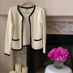 Cream with black trim cardigan forever 21 size S